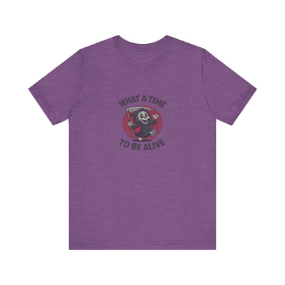 What a Time to Be Alive (Cute) — Lil Reaper Retro Tee (Light)