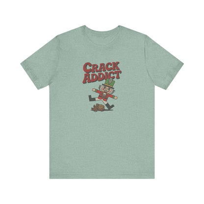 Crack Addict Nutcracker (Unhinged Remix) — Retro Tee (Light)
