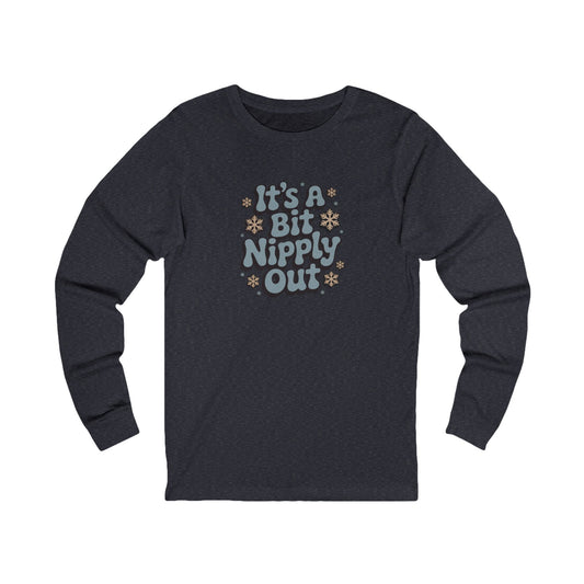 It's a Bit Nipply Out — Christmas Vacation Retro Long Sleeve (Dark)