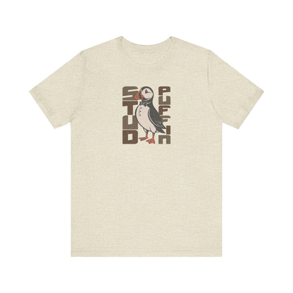 Stud Puffin, Licensed to Chill – Spy-Bird Retro Tee (Light)