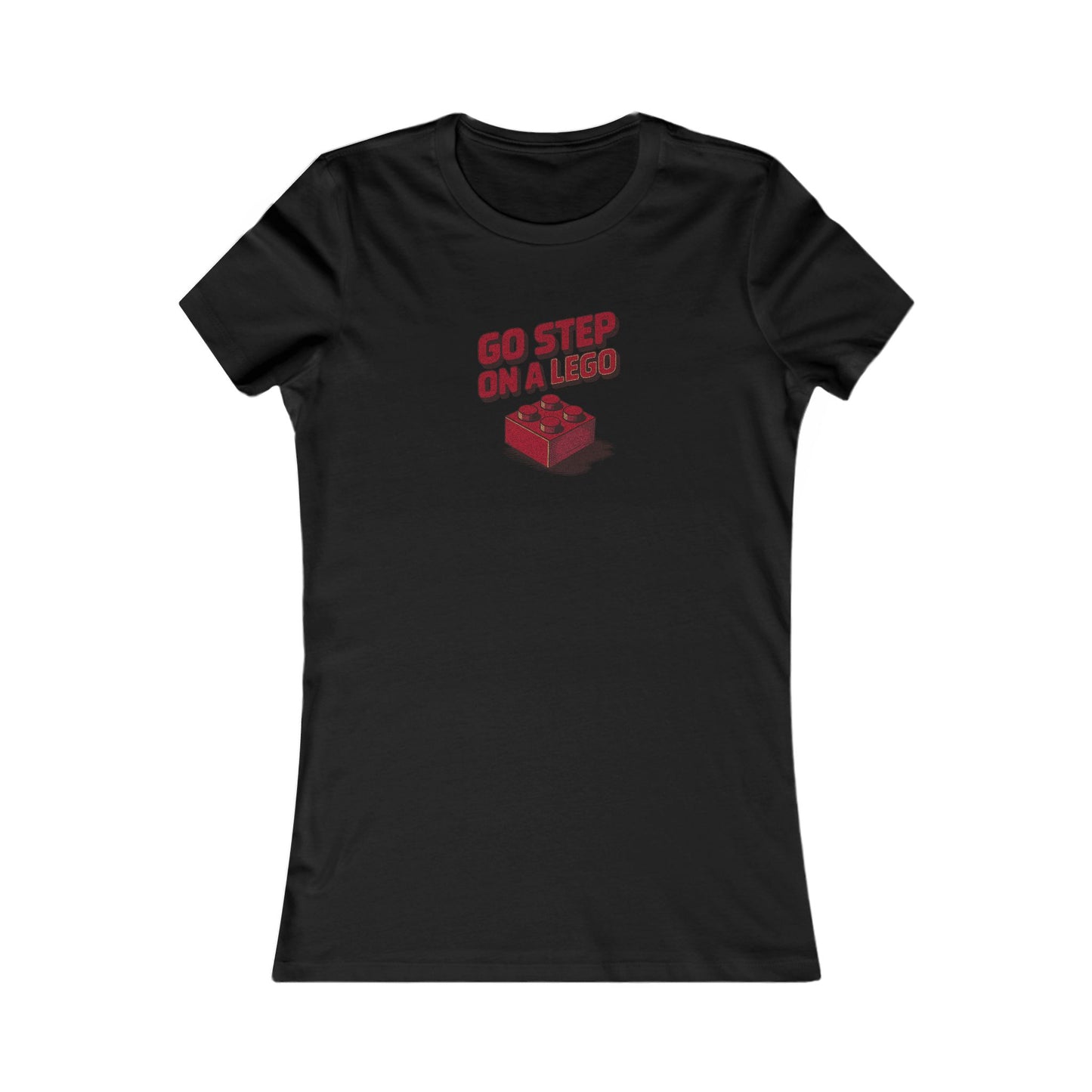 Go Step on a LEGO — Red Plastic Brick Retro Women's Tee (Dark)