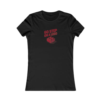 Go Step on a LEGO — Red Plastic Brick Retro Women's Tee (Dark)