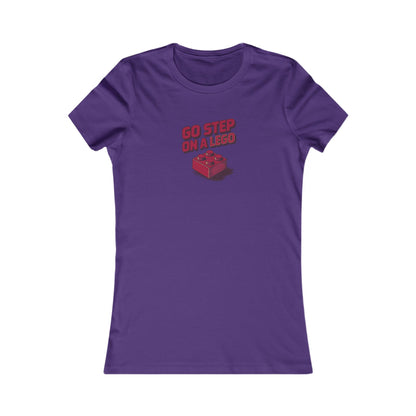 Go Step on a LEGO — Red Plastic Brick Retro Women's Tee (Dark)