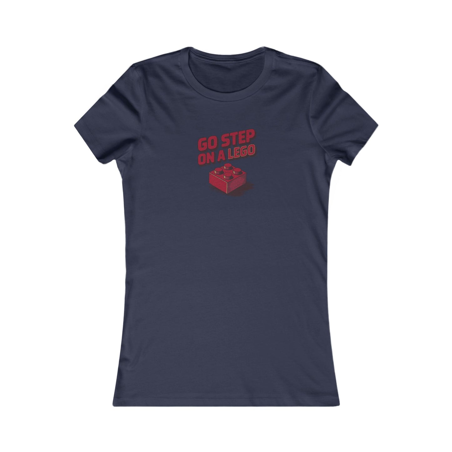 Go Step on a LEGO — Red Plastic Brick Retro Women's Tee (Dark)