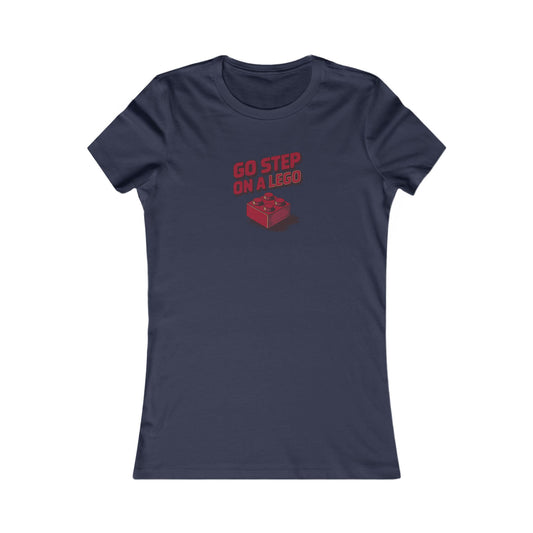 Go Step on a LEGO — Red Plastic Brick Retro Women's Tee (Dark)