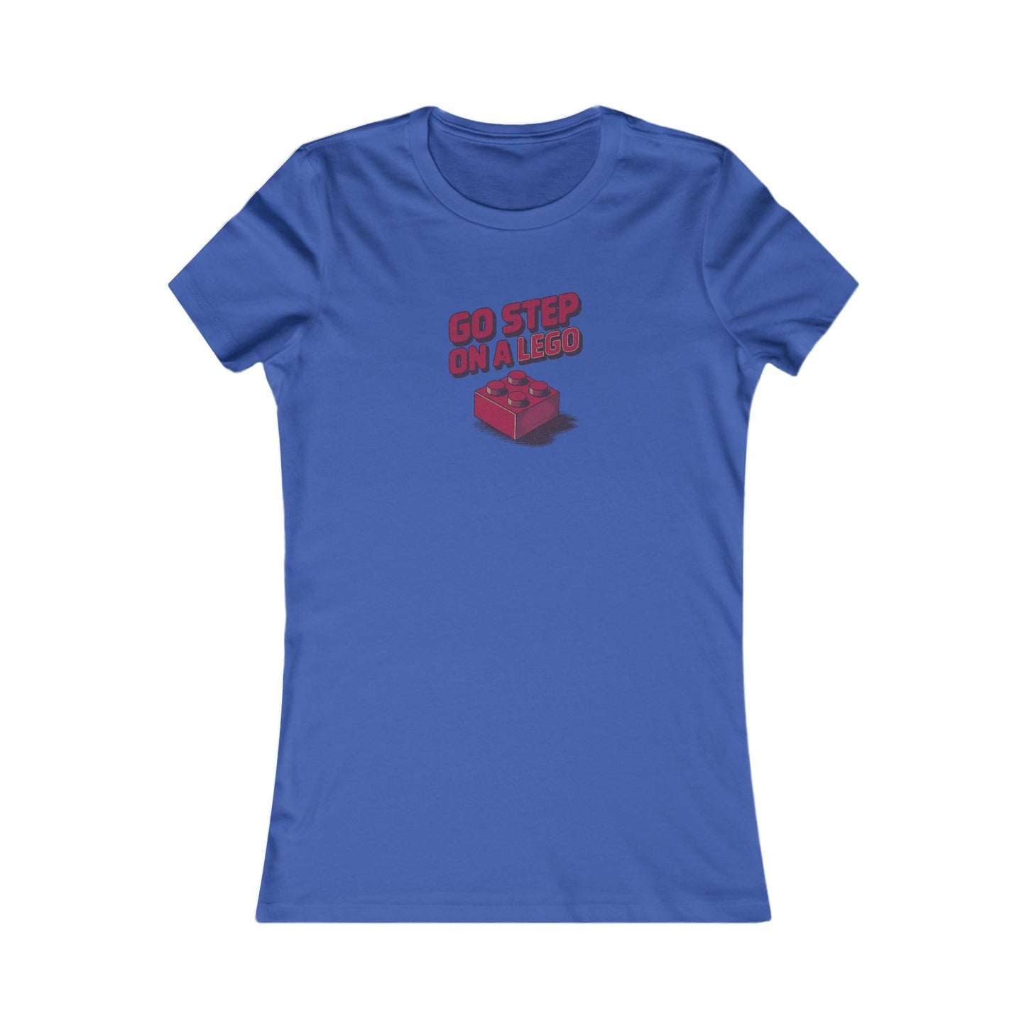 Go Step on a LEGO — Red Plastic Brick Retro Women's Tee (Dark)