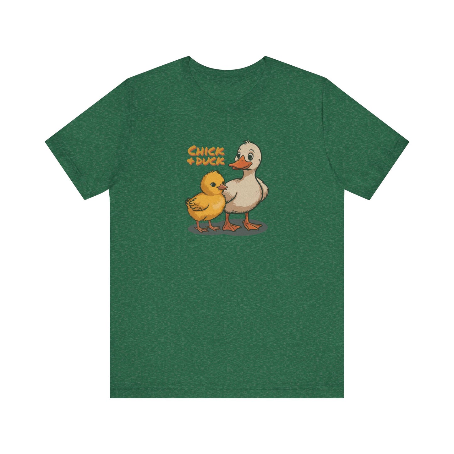 The Chick and the Duck — Friends Retro Tee (Dark)
