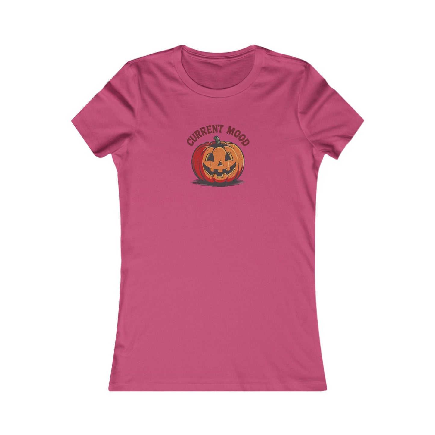 Current Mood (Classic Pumpkin) — Retro Halloween Women's Tee (Light)