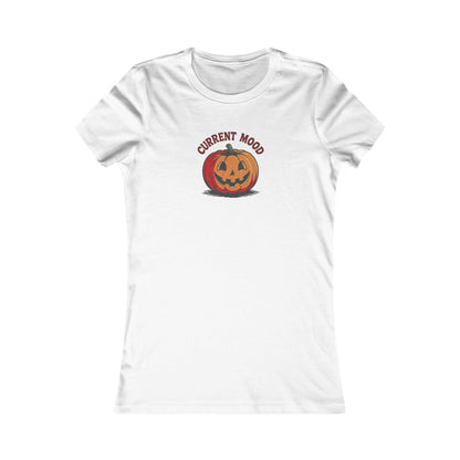 Current Mood (Classic Pumpkin) — Retro Halloween Women's Tee (Light)