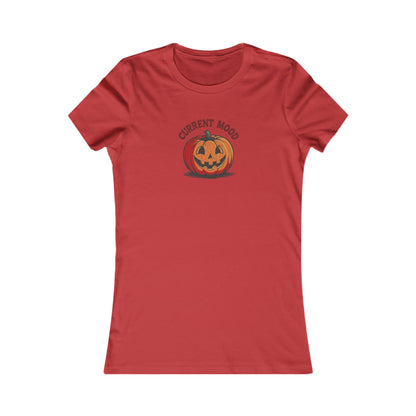 Current Mood (Classic Pumpkin) — Retro Halloween Women's Tee (Light)