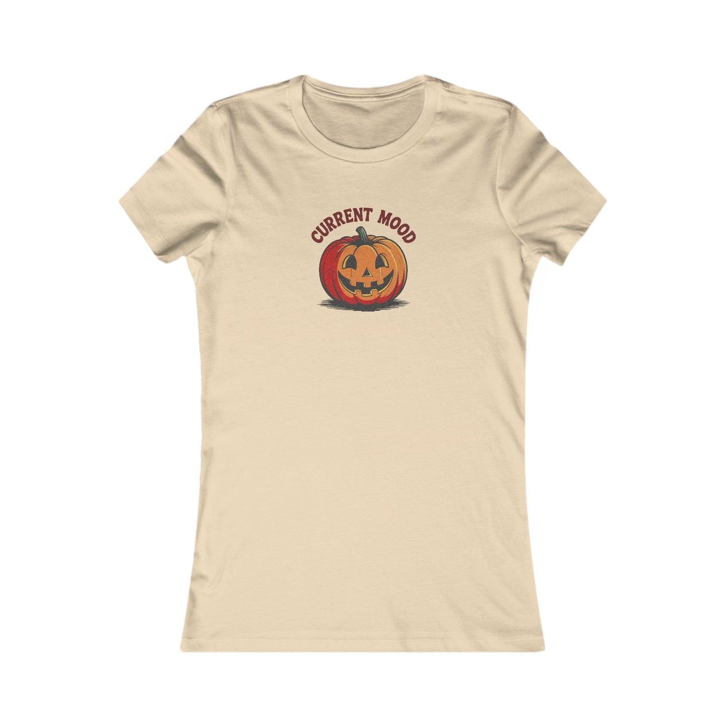 Current Mood (Classic Pumpkin) — Retro Halloween Women's Tee (Light)