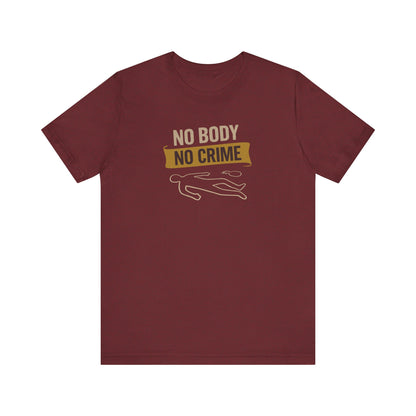 No Body, No Crime — Psych Crime Scene Retro Tee (Dark)