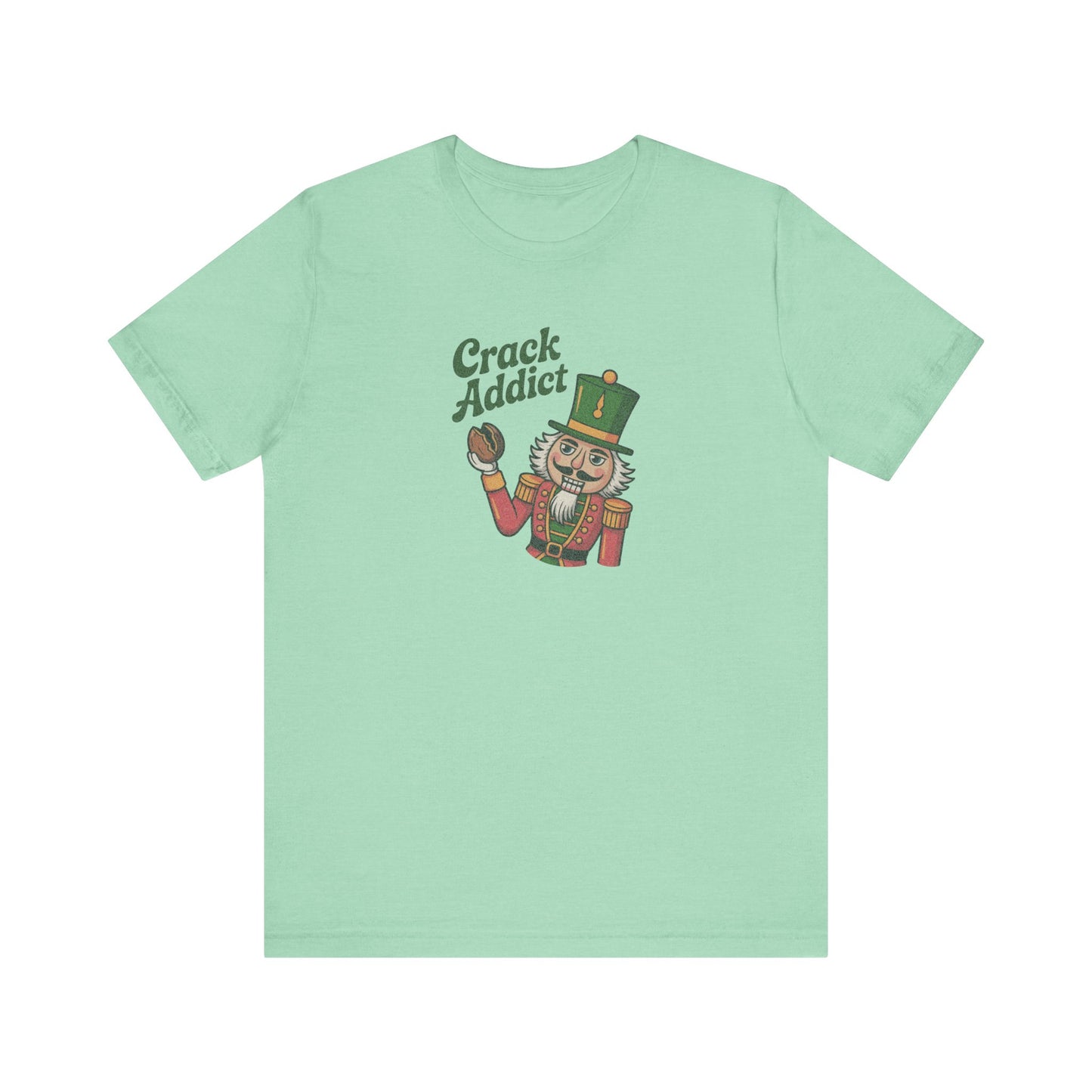 Crack Addict Nutcracker — Vintage Christmas Retro Tee (Light)