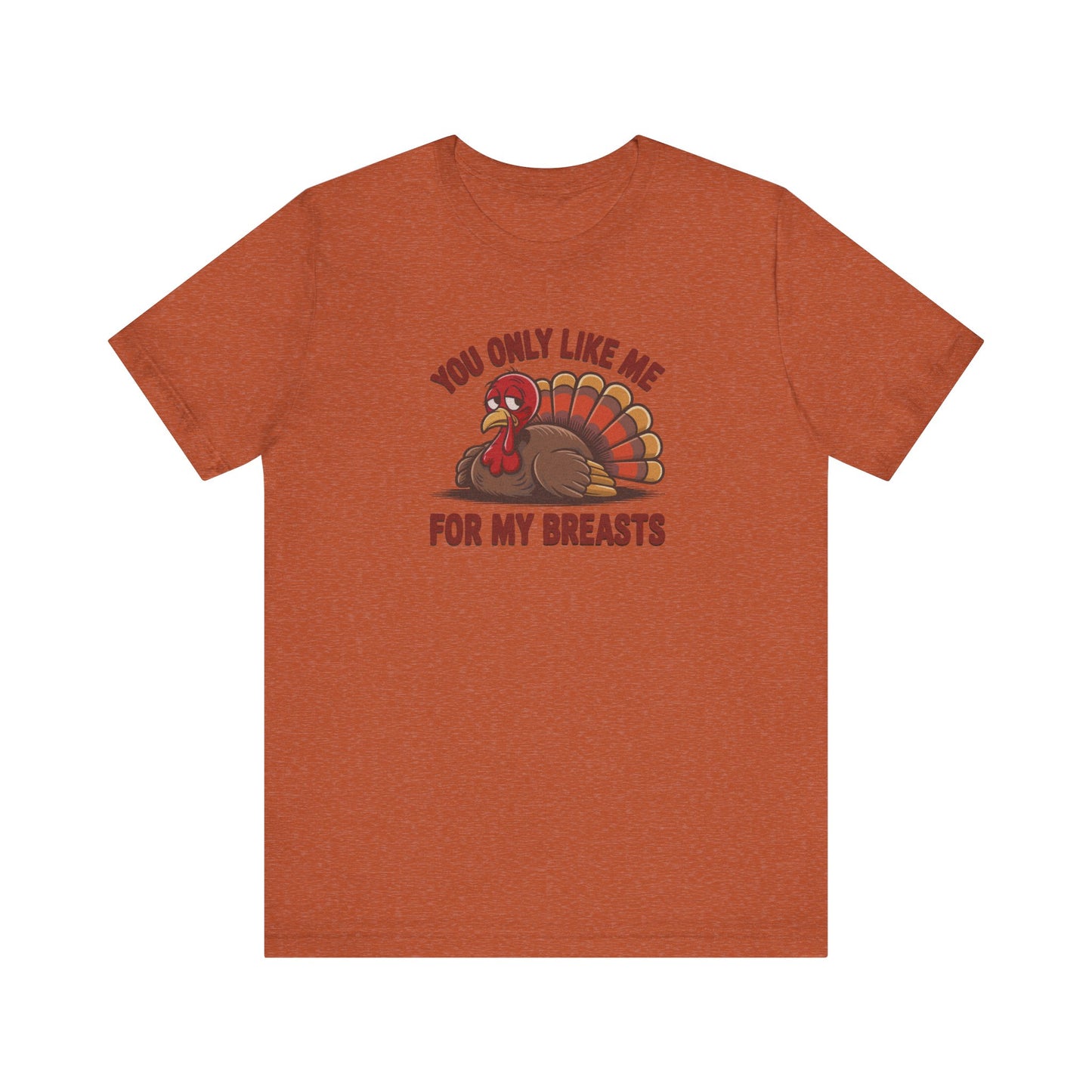 You Only Like Me for My Breasts — Thanksgiving Retro Tee (Light)