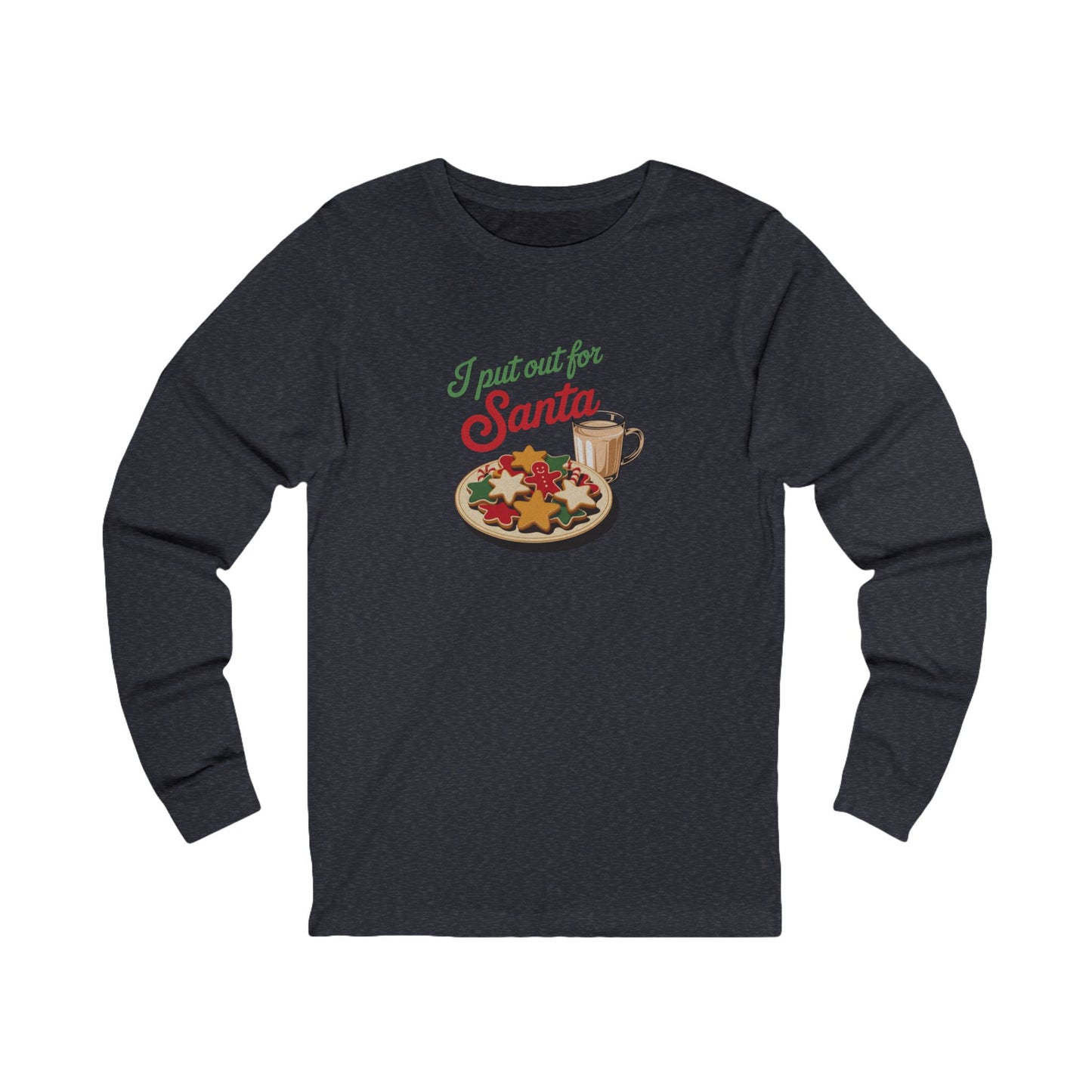 I Put Out for Santa — Retro Christmas Cookies Long Sleeve (Dark)