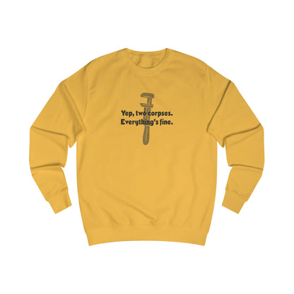 Yep, Two Corpses. Everything’s Fine — Clue Retro Sweatshirt (Light)