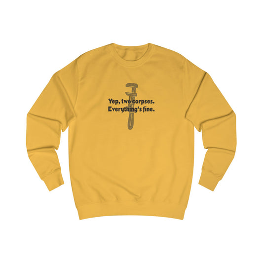 Yep, Two Corpses. Everything’s Fine — Clue Retro Sweatshirt (Light)