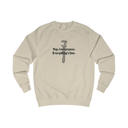 Yep, Two Corpses. Everything’s Fine — Clue Retro Sweatshirt (Light)