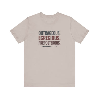 Outrageous Egregious Preposterous — Seinfeld Retro Tee (Dark)