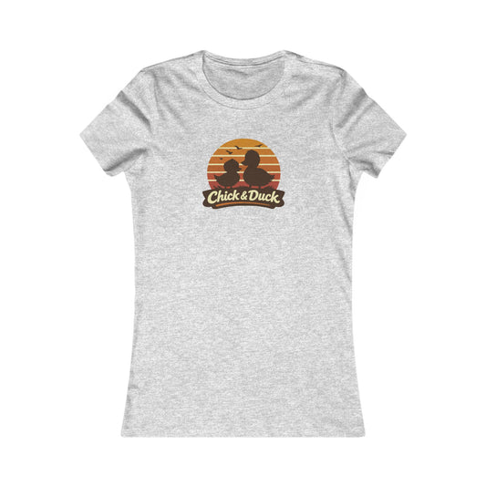 The Chick and the Duck — Friends Retro Women's Tee (Light)