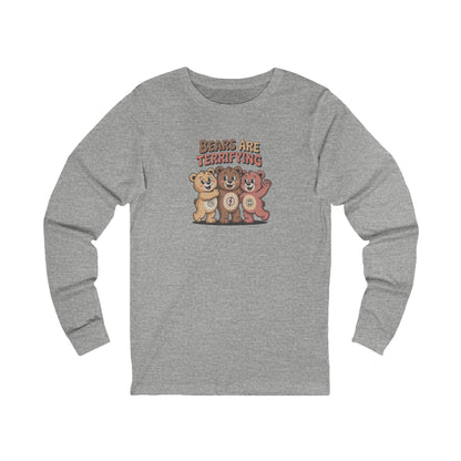Bears Are Terrifying (Cute Remix) — Retro Long Sleeve (Light)