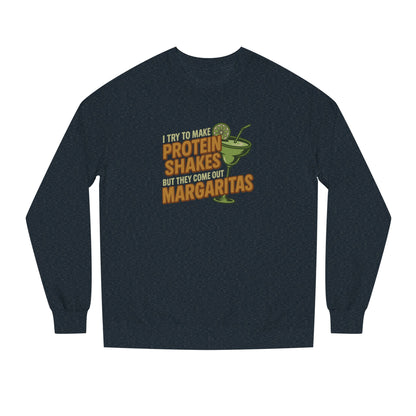 Protein Shakes (Oops, All Margaritas) — Retro Sweatshirt (Dark)