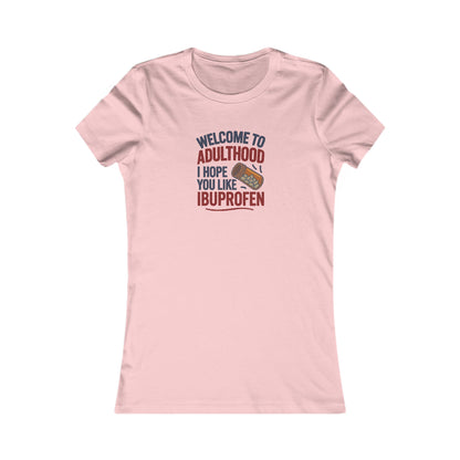 Welcome to Adulthood (Ibuprofen) — Retro Graphic Women's Tee (Light)