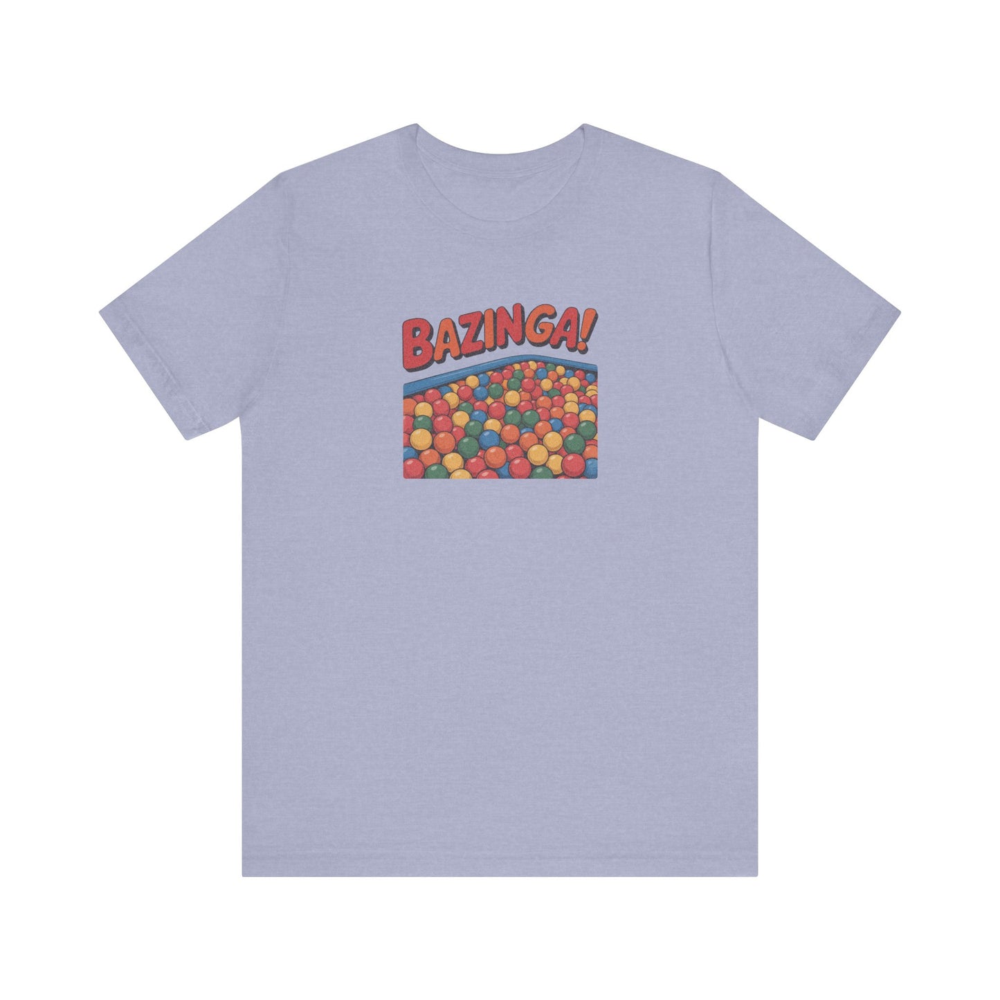 Bazinga! Ball Pit — Big Bang Theory Retro Tee (Light)