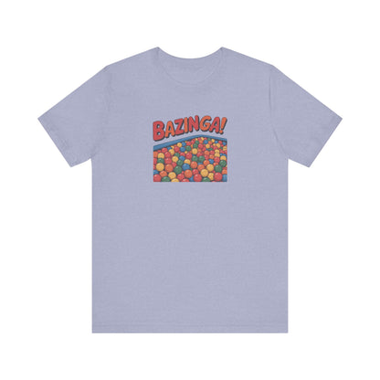 Bazinga! Ball Pit — Big Bang Theory Retro Tee (Light)
