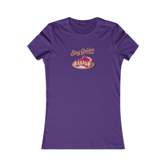 Stay Golden — Retro Cheesecake Graphic Women's Tee (Dark)