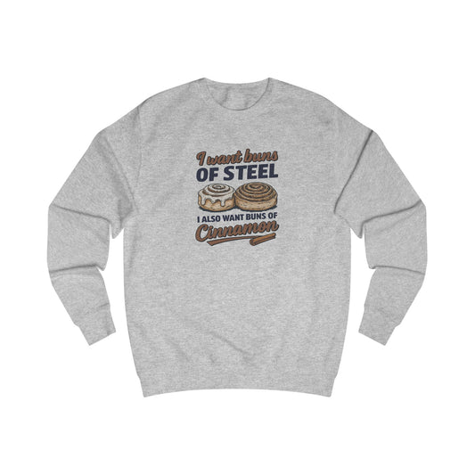 Buns of Steel (and Cinnamon) — Workout Retro Sweatshirt (Light)