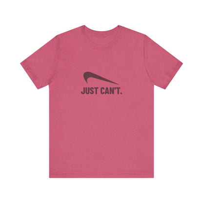 Just Can’t Athletic Parody — Retro Workout Tee (Light)