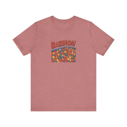 Bazinga! Ball Pit — Big Bang Theory Retro Tee (Light)