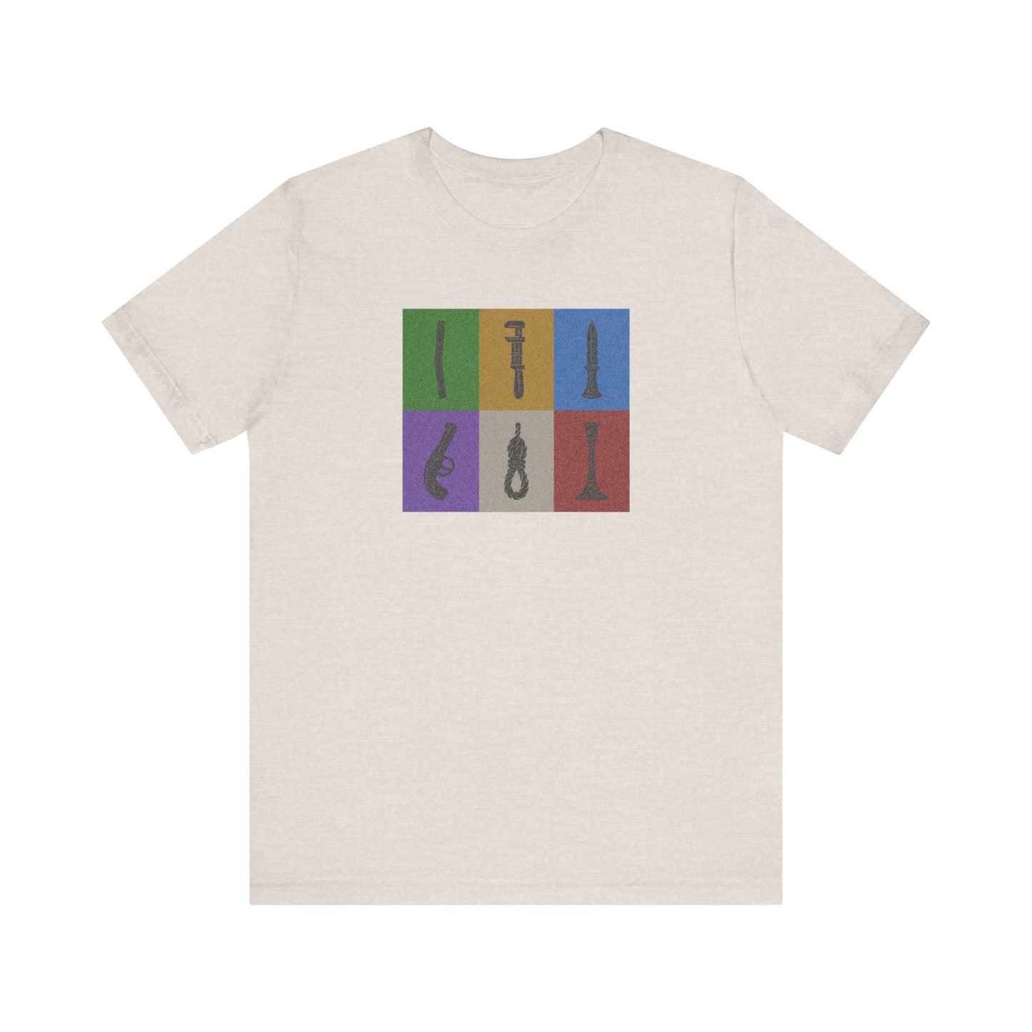 Six Ways Into the Evidence Locker — Clue Retro Tee (Light)