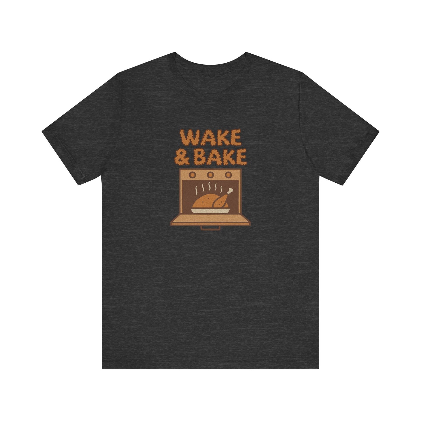 Wake & Bake — Retro Thanksgiving Turkey Tee (Dark)