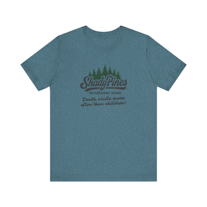 Shady Pines (Death Visits More Often Than Children) — Retro Tee (Light)