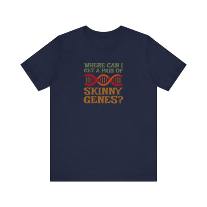Pair of Skinny Genes (Colorful) — Retro Graphic Tee (Dark)