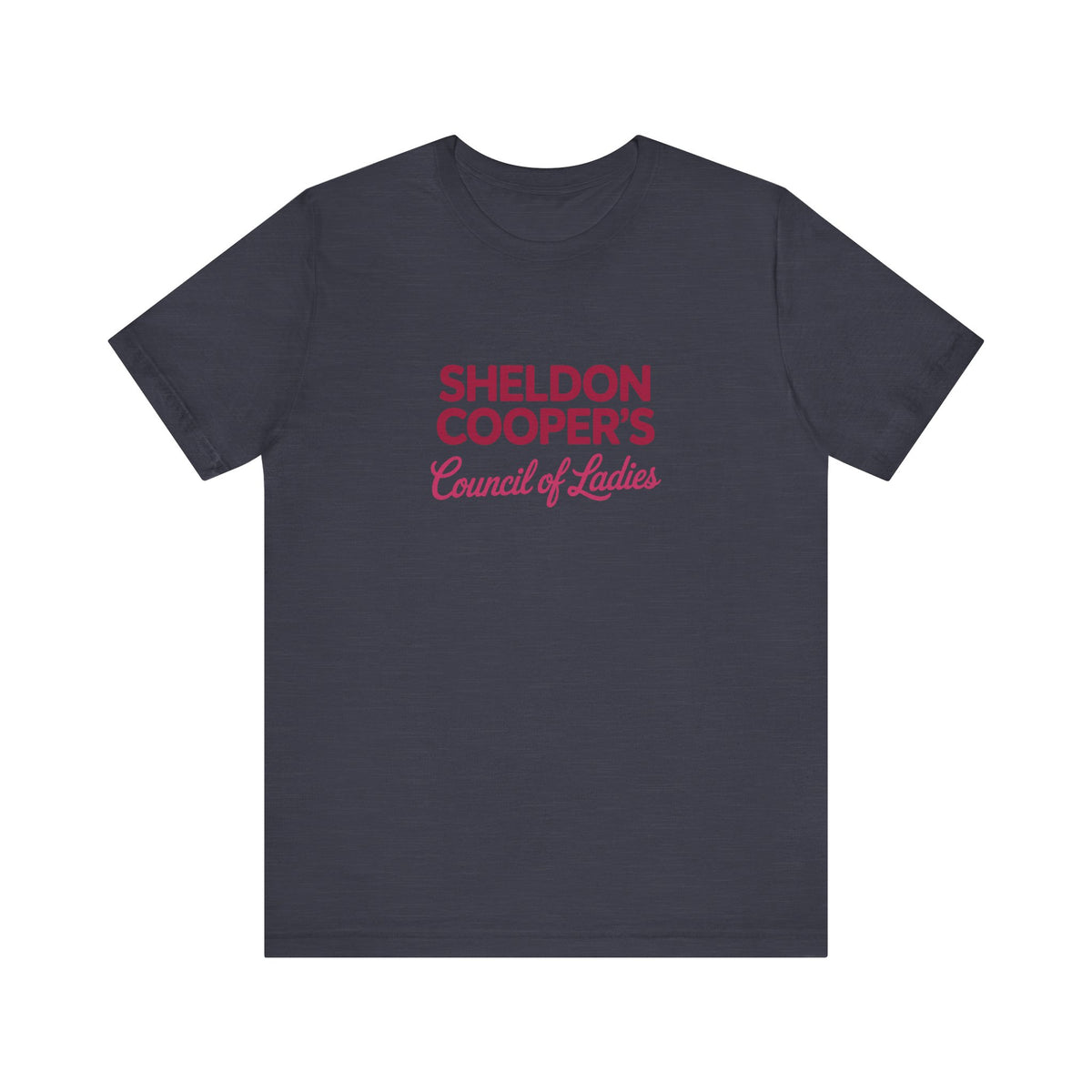 Sheldon Cooper’s Council of Ladies — TBBT Retro Tee (Dark)