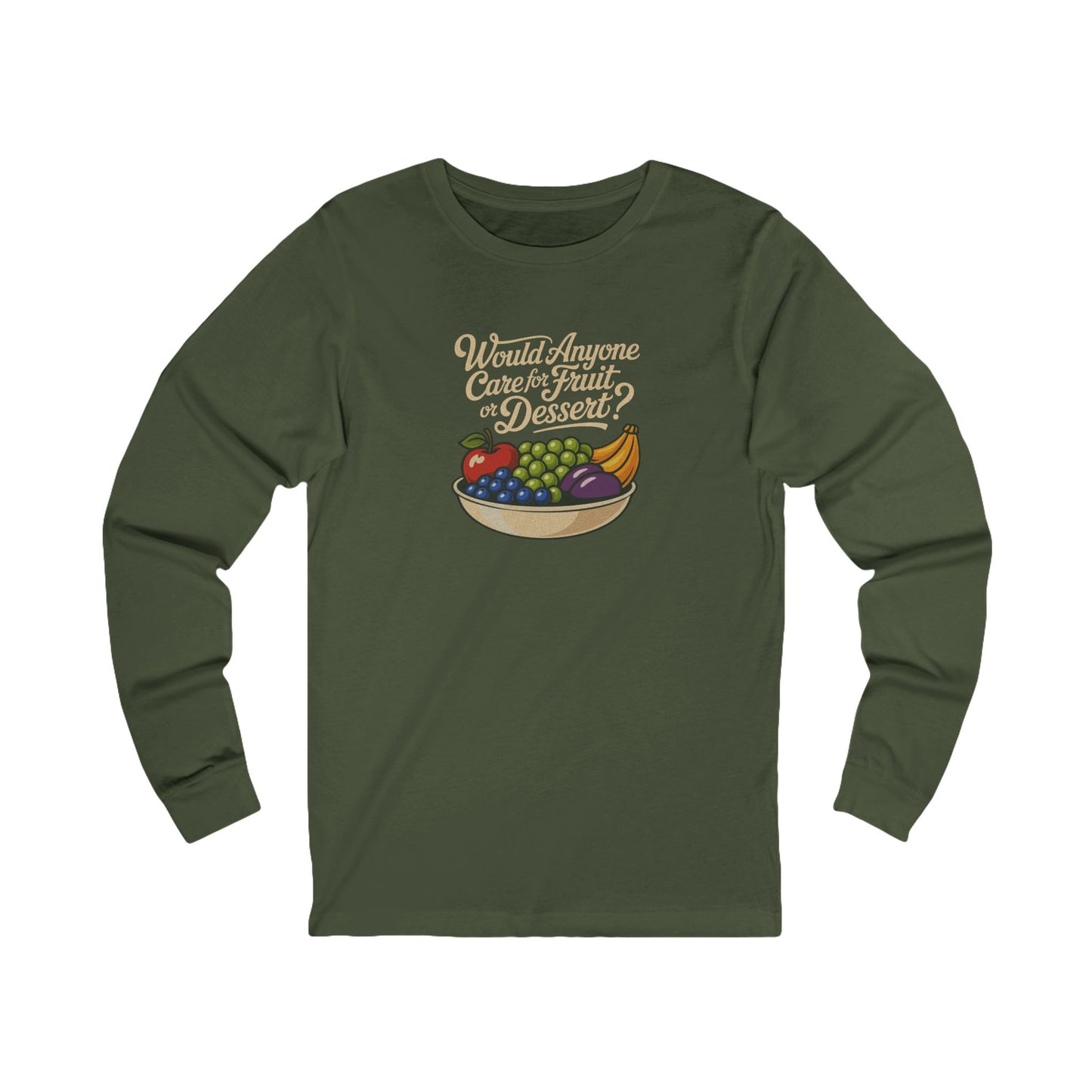 Would Anyone Care for Fruit or Dessert? — Clue Retro Long Sleeve (Dark)