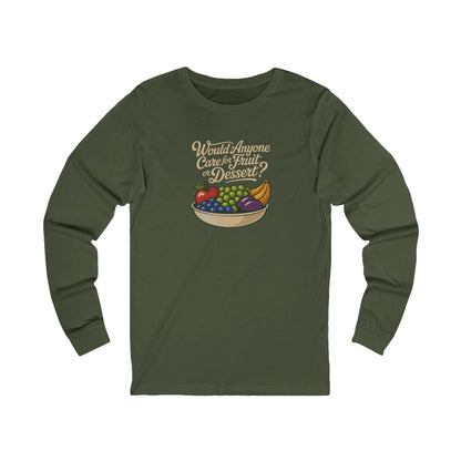 Would Anyone Care for Fruit or Dessert? — Clue Retro Long Sleeve (Dark)