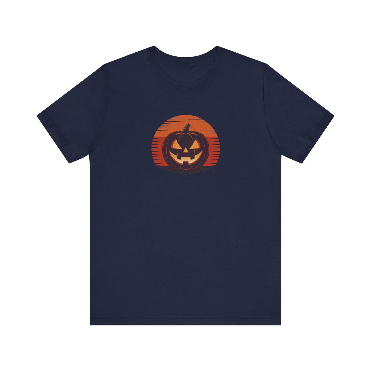 Retro Jack: Sliced Sunset — Halloween Sunset Tee (Dark)
