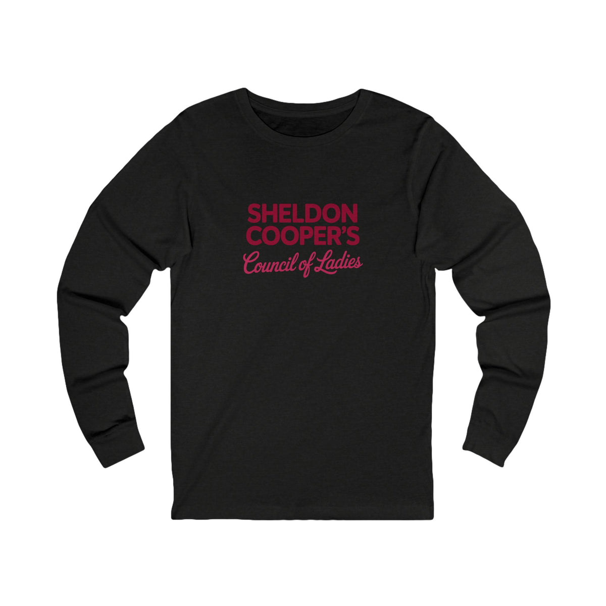 Sheldon Cooper’s Council of Ladies — TBBT Retro Long Sleeve (Dark)