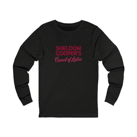 Sheldon Cooper’s Council of Ladies — TBBT Retro Long Sleeve (Dark)