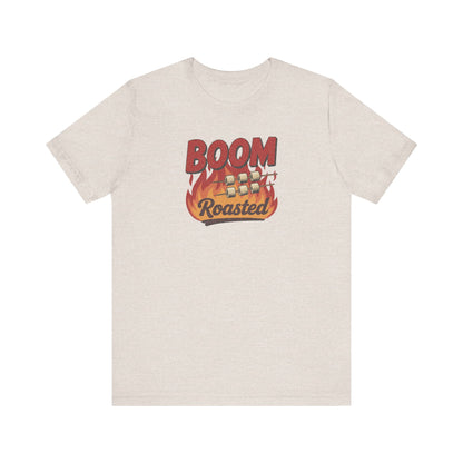 Boom, Roasted — Michael Scott Retro Tee (Light)