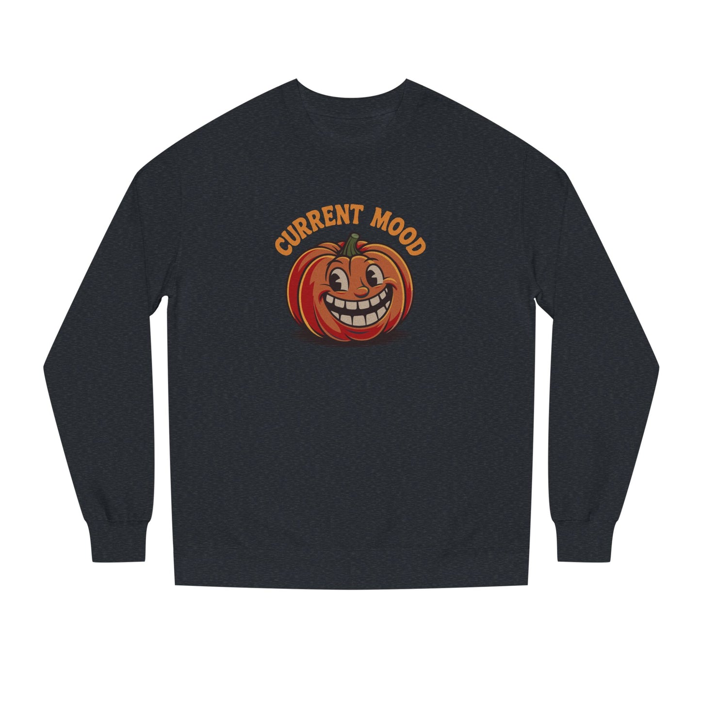 Current Mood (Toothy Jack) — Retro Halloween Sweatshirt (Dark)
