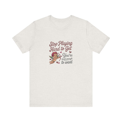 Stop Playing Hard to Get — Retro Cupid Tee (Light)
