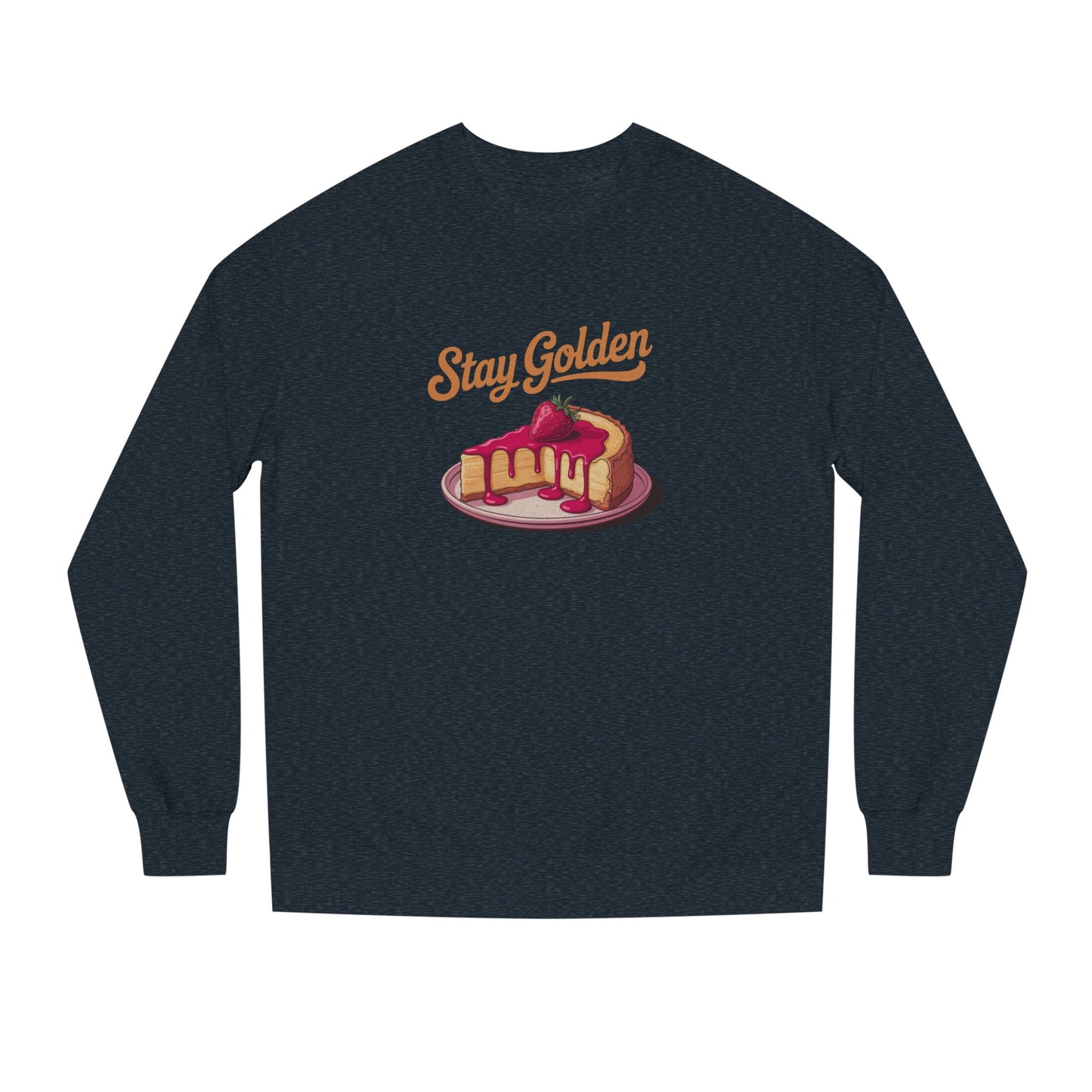 Stay Golden — Retro Cheesecake Graphic Sweatshirt (Dark)