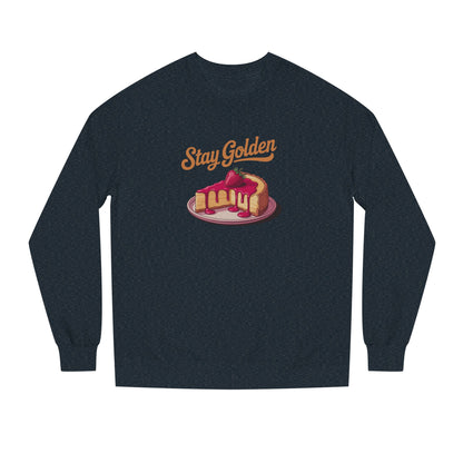 Stay Golden — Retro Cheesecake Graphic Sweatshirt (Dark)