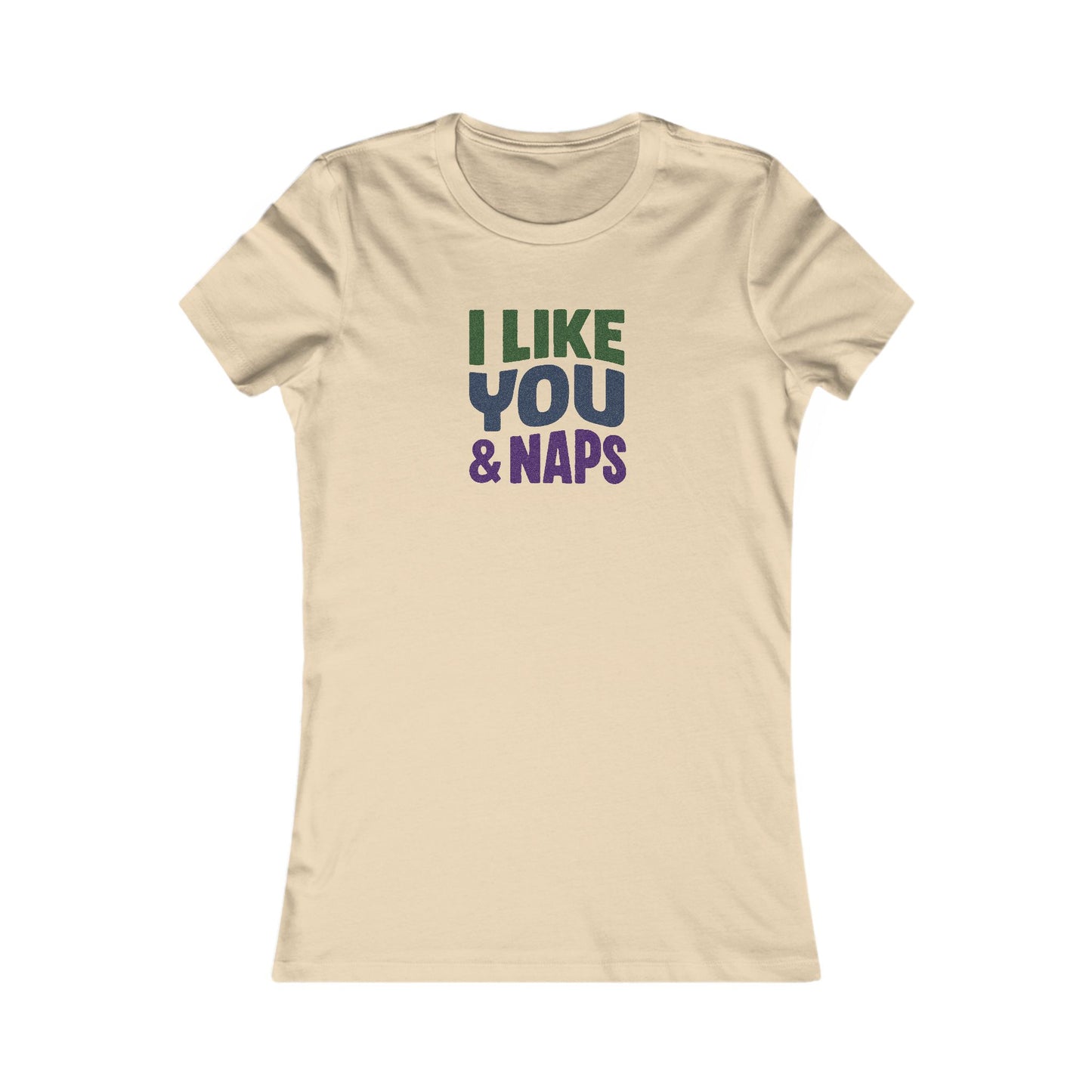 I Like You & Naps (Cool Gradient) — Retro Loungewear Women's Tee (Light)