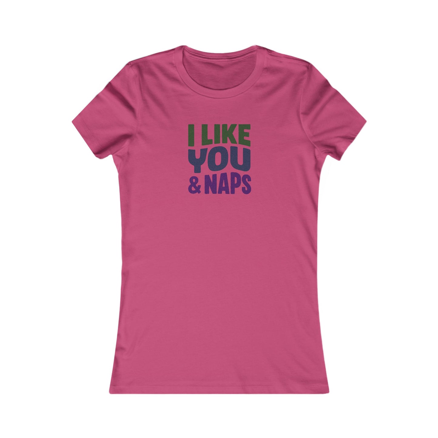 I Like You & Naps (Cool Gradient) — Retro Loungewear Women's Tee (Light)